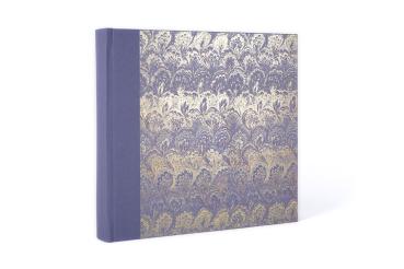 Preview: Vintage Album Marmor mit Gold, violett, Schreibweise Manufaktur